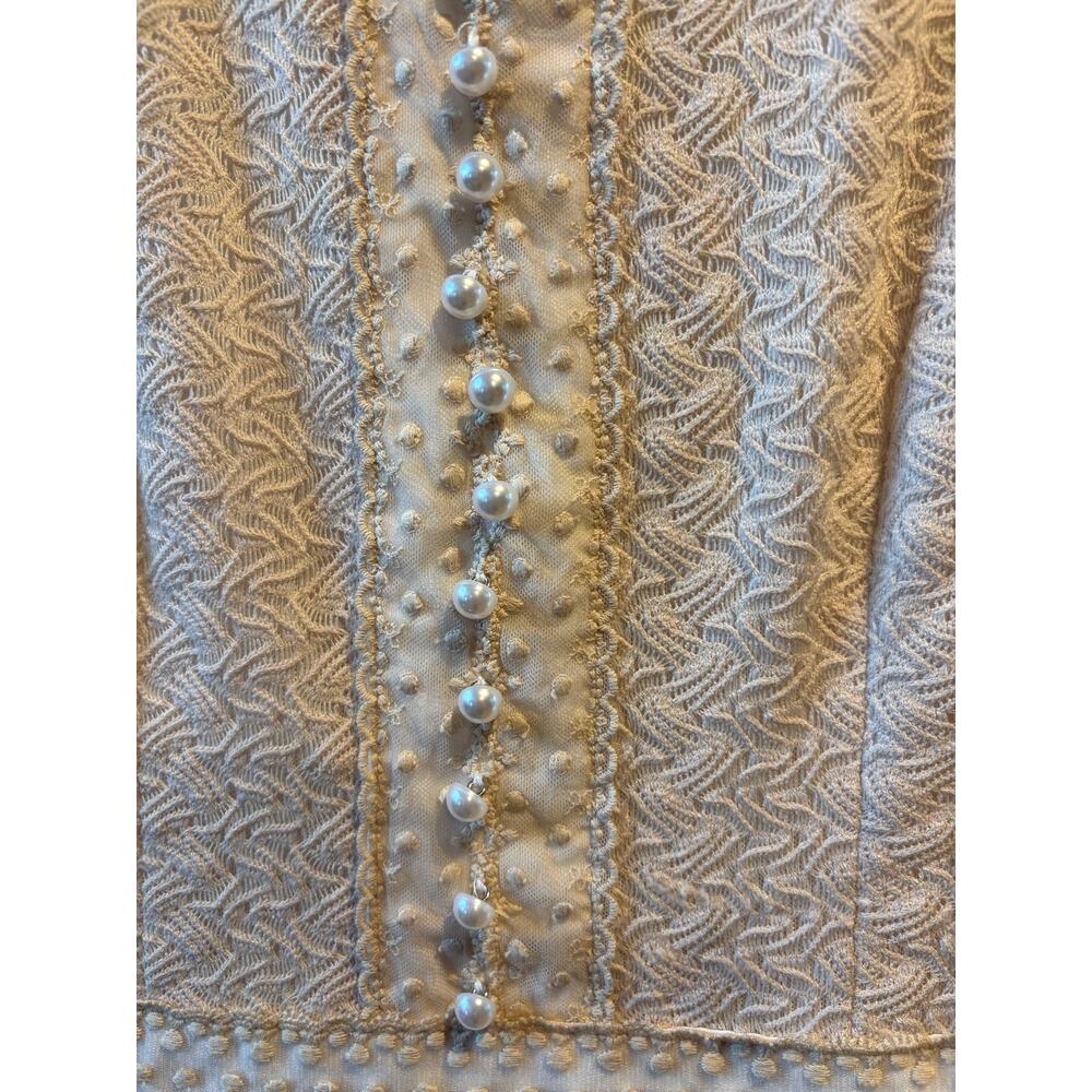 Elliatt Kailee textured crochet long bell sleeve midi dress boho large - Picture 11 of 14